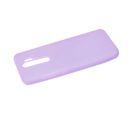 Чехол для Xiaomi Redmi Note 8 Pro Silicone Full светло-фиолетовый с закрытым низом и микрофиброй