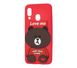 Чехол для Samsung Galaxy A40 (A405) мишка "Love Me" красный