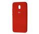 Чохол для Xiaomi Redmi 8A Silicone Full червоний з закритим низом і мікрофіброю