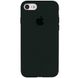 Чехол Apple silicone case for iPhone 7/8 с микрофиброй и закрытым низом Зеленый / Black Green