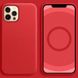 Шкіряний чохол для Apple iPhone 12 Pro / 12 Leather Case Original 1: 1 (AAA) with MagSafe Red