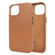 Шкіряний чохол Leather Case (AAA) with MagSafe для Apple iPhone 12 / 12 Pro Коричневий / Saddle Brown