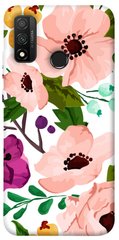 Чехол для Huawei P Smart (2020) PandaPrint Акварельные цветы цветы