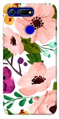 Чехол для Huawei Honor View 20 / V20 PandaPrint Акварельные цветы цветы