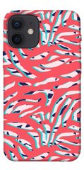 Чехол для Apple iPhone 12 mini (5.4"") PandaPrint Red Zebra print паттерн