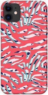 Чохол для Apple iPhone 11 (6.1 "") PandaPrint Red Zebra print патерн