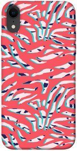 Чехол для Apple iPhone XR (6.1"") PandaPrint Red Zebra print паттерн
