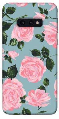 Чехол для Samsung Galaxy S10e PandaPrint Розовый принт цветы