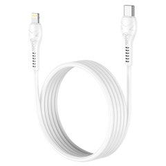 Кабель HOCO Type-C to Lightning Trendy PD charging data cable X55 |1m, 3A, 20W| White, White