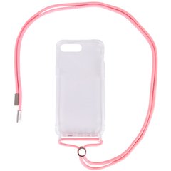 Чехол TPU Crossbody Transparent для Apple iPhone 7 plus / 8 plus (5.5"") Розовый