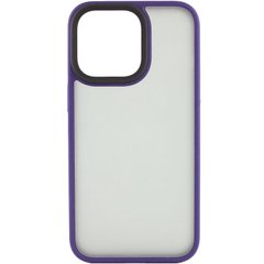 TPU+PC чехол Metal Buttons для Apple iPhone 14 (6.1") Темно-фиолетовый