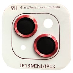 Защитное стекло Metal Classic на камеру (в упак.) для Apple iPhone 13 mini / 13 Красный / Red