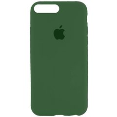 Чехол для Apple iPhone 7 plus / 8 plus Silicone Case Full с микрофиброй и закрытым низом (5.5"") Зеленый / Army green