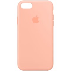 Чохол silicone case for iPhone 6 / 6s з мікрофіброю і закритим низом (Оранжевий / Grapefruit)