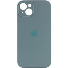 Чехол для Apple iPhone 14 Plus Silicone Full camera закрытый низ + защита камеры / Зеленый / Pine green