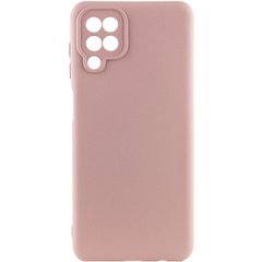 Чохол для Samsung A12 / M12 Silicone Full Рожевий / Pudra з закритим низом і мікрофіброю