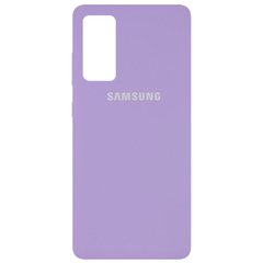 Чехол для Samsung Galaxy S20 FE Silicone Full (Сиреневый / Dasheen) c закрытым низом и микрофиброю