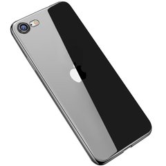 Прозрачный силиконовый чехол с глянцевой окантовкой Full Camera для Apple iPhone 7/8/SE(2020) (4.7") (Черный)