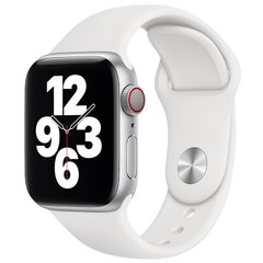 Силиконовый ремешок для Apple watch 42mm / 44mm (Белый / White)