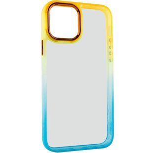 Чохол TPU+PC Fresh sip series для Apple iPhone 12 Pro Max (6.7") Бірюзовий / Помаранчевий