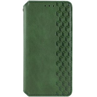 Кожаный чехол книжка GETMAN Cubic (PU) для Samsung Galaxy S23 FE Зеленый