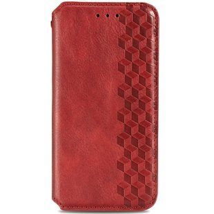 Кожаный чехол книжка GETMAN Cubic (PU) для Samsung Galaxy A32 4G Красный