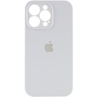 Чехол для Apple iPhone 14 Pro Max Silicone Full camera закрытый низ + защита камеры / Белый / White