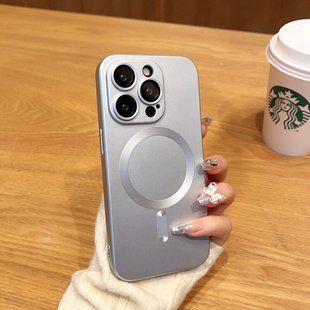 Чехол для iPhone 14 Plus Sapphire Matte with MagSafe + стекло на камеру Silver