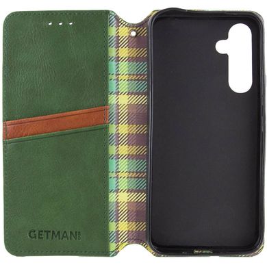 Кожаный чехол книжка GETMAN Cubic (PU) для Samsung Galaxy S23 FE Зеленый