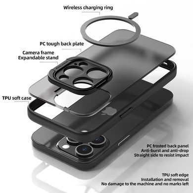 Чохол для iPhone 14 Plus HYBRID Case (Camera Stand) + підставка Midnight Blue