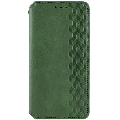 Кожаный чехол книжка GETMAN Cubic (PU) для Samsung Galaxy S23 FE Зеленый