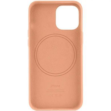 Шкіряний чохол Leather Case (AAA) with MagSafe для Apple iPhone 12 / 12 Pro Коричневий / Saddle Brown