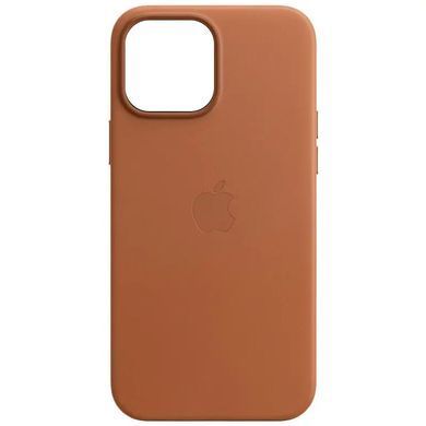 Шкіряний чохол Leather Case (AAA) with MagSafe для Apple iPhone 12 / 12 Pro Коричневий / Saddle Brown