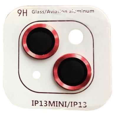 Захисне скло Metal Classic на камеру (в упак.) Apple iPhone 13 mini / 13 Червоний / Red