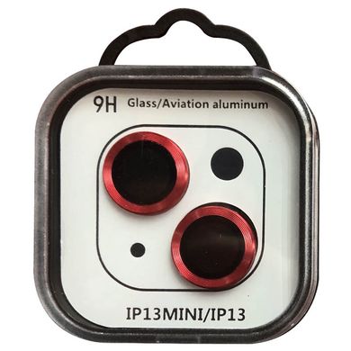 Защитное стекло Metal Classic на камеру (в упак.) для Apple iPhone 13 mini / 13 Красный / Red