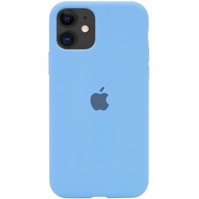 Чехол для iPhone 11 Silicone Full Cornflower / голубой / закрытый низ