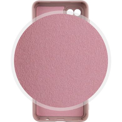 Чехол для Samsung A12 / M12 Silicone Full Розовый / Pudra с закрытым низом и микрофиброй