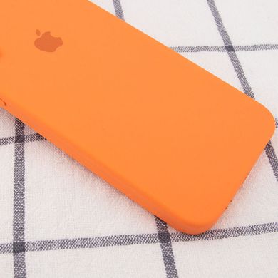 Чехол для Apple iPhone 7 plus / 8 plus Silicone Full camera закрытый низ + защита камеры (Оранжевый / Papaya) квадратные борты