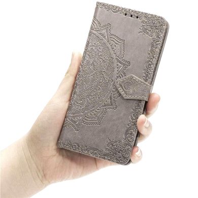 Шкіряний чохол (книжка) Art Case з візитниці для Xiaomi Redmi Note 9 Pro Сірий