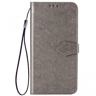 Кожаный чехол (книжка) Art Case с визитницей для Xiaomi Redmi Note 9 Pro Серый