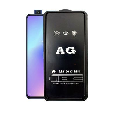 Матовое 5D стекло для Xiaomi Mi 9T Black Черное - Полный клей, Черный