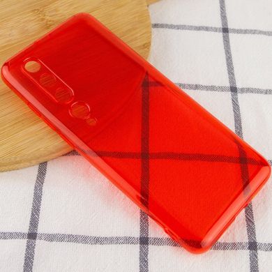 Матовый полупрозрачный TPU чехол с защитой камеры для Xiaomi Mi 10 / Mi 10 Pro Красный