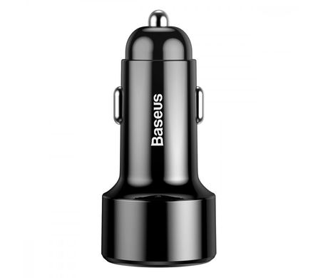 Автомобильное ЗУ адаптер Baseus Magic Series Digital Display QC 3.0 45W 2USB черный, Черно-красный