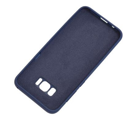 Чехол для Samsung Galaxy S8 Plus (G955) Silicone Full темно-синий  с закрытым низом и микрофиброй