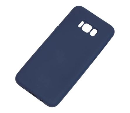 Чохол для Samsung Galaxy S8 Plus (G955) Silicone Full темно-синій з закритим низом і мікрофіброю