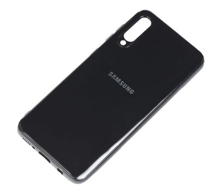 Чехол Глянцевый для Samsung Galaxy A70 (A705) Silicone case черный