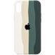 Чохол Rainbow Case для iPhone X/Xs White/Pine Green