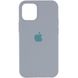 Чехол для iPhone 12 Pro Max Silicone Full / Закрытый низ / Серый / Mist Blue