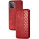 Кожаный чехол книжка GETMAN Cubic (PU) для Samsung Galaxy A32 4G Красный