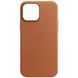 Шкіряний чохол Leather Case (AAA) with MagSafe для Apple iPhone 12 / 12 Pro Коричневий / Saddle Brown